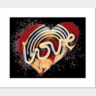 Valentine's day love heart art design Posters and Art